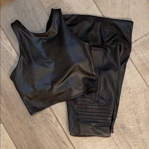 Athleta Inclination Moto Shimmer Set